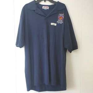 Jerzees Vintage 90's PA State Fire Academy Navy Blue Mens Collared tshirt Sz XL